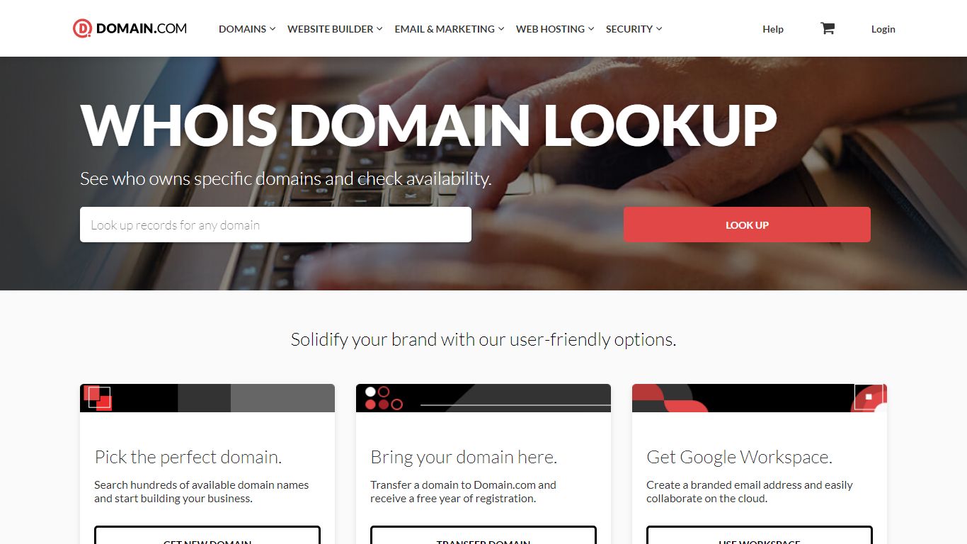 WHOIS | Lookup Domains and Check Availability - Domain.com